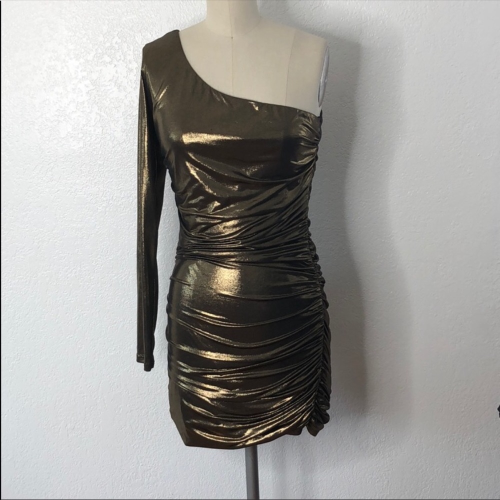 Metallic Gold Kendall & Kylie Dress